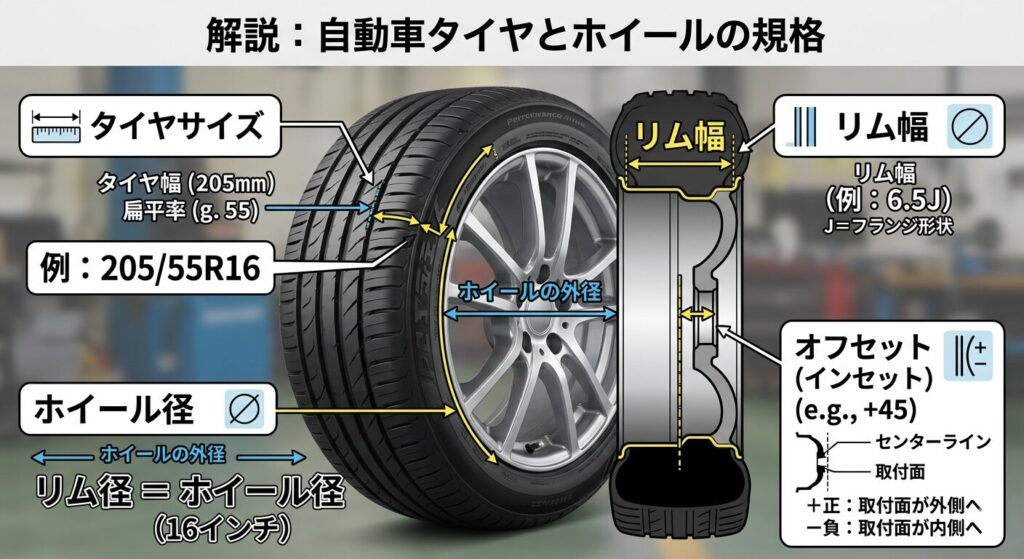 タイヤとホイールの規格